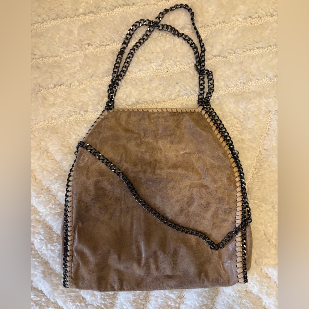 Brown Chain Strap Shoulder Bag